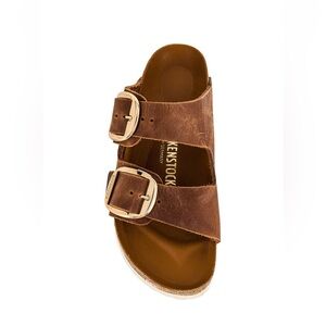 Arizona Big Buckle Sandal in Cognac
